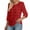 Red, variant on Paiwinds Women's 3/4 Sleeve Lace Pullover Top Casual Hollow Out Blouse Soft Polyester Spandex Solid Color