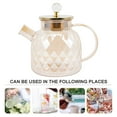 thumbnail image 2 of Glass Pitcher Water Pitcher Iced Tea Pitcher Household Water Glass Jug with Lid, 2 of 8
