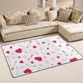 thumbnail image 2 of Coolnut Lightweight Carpet Mats, 31 x 20 inches Area Soft Rugs Floor Mat Doormat Decoration for Rooms Entrance Red Hearts and Arrows, 2 of 6