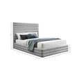 thumbnail image 3 of Meridian Furniture Maxwell Grey Linen Textured Fabric Queen Bed, 3 of 7