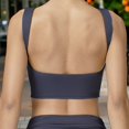 thumbnail image 5 of Women's Sleeveless Crop Top with High Neckline - Small, Navy, 5 of 7
