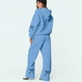 thumbnail image 4 of Bow Sweatpants Set for Women Bow Sweat Set for Women Bow Hoodie Set for Women Sweat Set for Women Two Piece Bow Print Tracksuit Long Sleeve Hoodie Wide Leg Sweatpants 2 Piece Outfits, Blue-XXL, 4 of 6