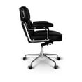 thumbnail image 2 of Lobby Executive PU Office Chair ,Mid-Back Executive Swivel Mesh Office Desk Chair, Upholstery, Lumbar Support, Modern Style, 2 of 4