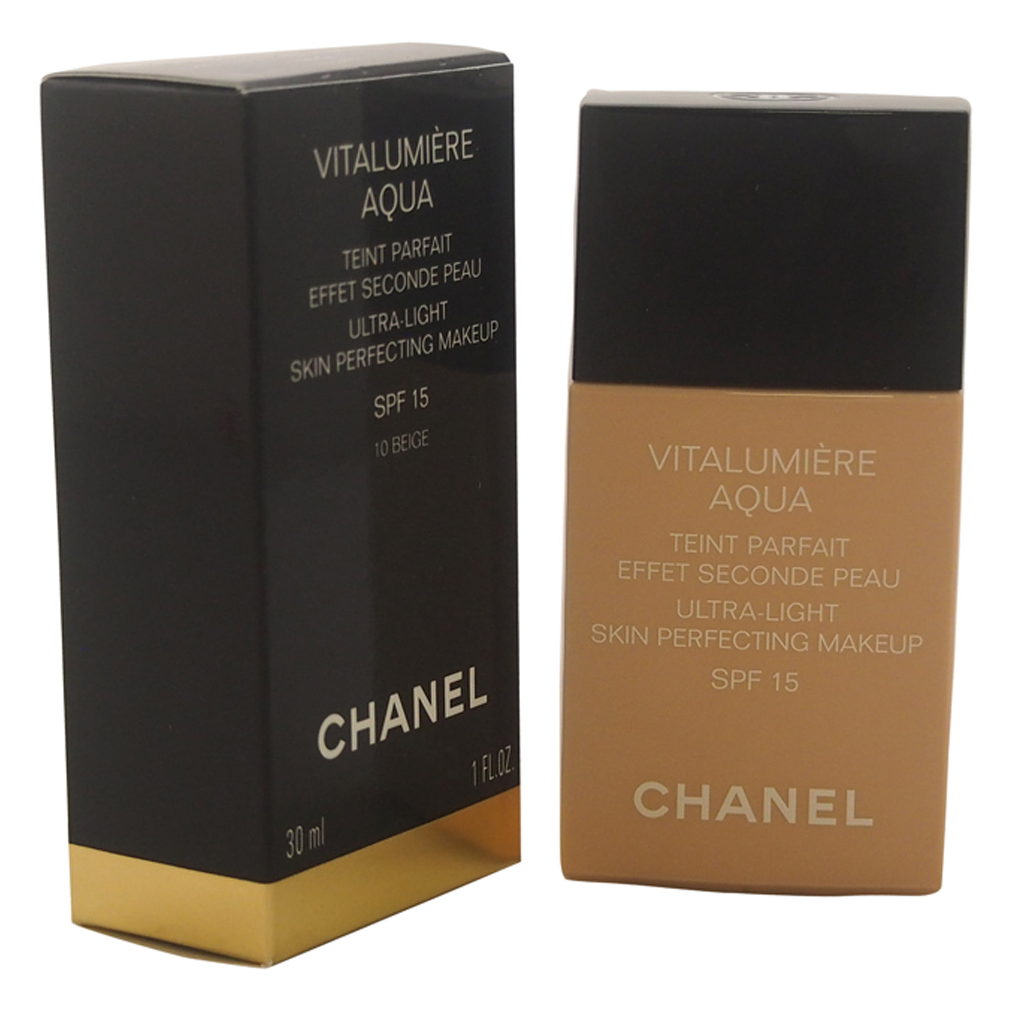  Chanel Vitalumiere Aqua Ultra Light Skin Perfecting Makeup Spf  15 30 Beige (170.880) 1.0 Ounce : Beauty & Personal Care