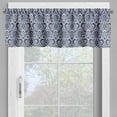 thumbnail image 2 of Ambesonne Victorian Valance Pack of 2, Baroque Damask Motif Art, 54"X18", Indigo and White, 2 of 5