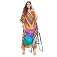 thumbnail image 3 of Robe Kaftan Longue Décontractée Ample à Manches Kimono pour Femmes Grande Taille, Tenue de Villégiature, Robe de Soirée, Fête, Été, Plage, Couvre-Maillot, 3 of 6