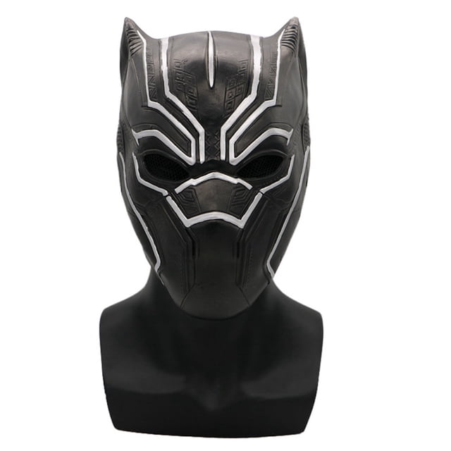 Máscara de Halloween, sombrero de látex para cosplay de Black Panthers