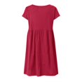 thumbnail image 5 of 2024 Fashion Women's Casual Linen Dress OL Elegant A-Line Round Neck Loose Fit Summer Skirt Comfortable Stylish Plus Size 2025 Vacation Dress Stylish Beach Sundress, 5 of 5