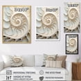thumbnail image 4 of Designart "Infinite Ivory Seashell Spiral" Nautilus Floater Framed Canvas Wall Art, 4 of 5