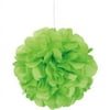 Tissue Paper Pom Poms, 9 in, Lime Green, 3ct