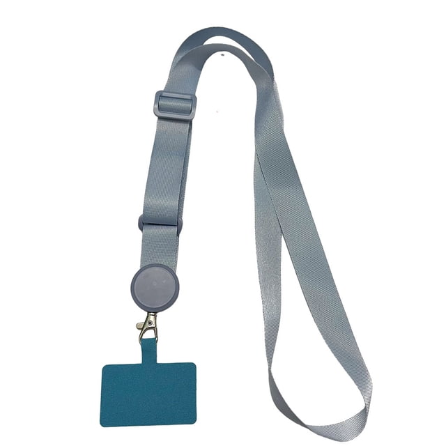 Injueey Cordones universales para teléfono, parche cruzado para viajar, senderismo, portátil, desmontable, para colgar en el cuello, correa Teléfono y Comunicación gris claro