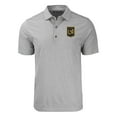 thumbnail image 2 of Men's Cutter & Buck Heather Gray LAFC Forge Eco Stripe Stretch Recycled Tri-Blend Polo, 2 of 3