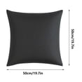 thumbnail image 3 of Outdoor Waterproof Pillow Cover, Modern Solid Color Cushion & Backrest Protector, Weather - Resistant & Easy - Clean Fabric, 19.7" x 19.7", QFL, 3 of 6