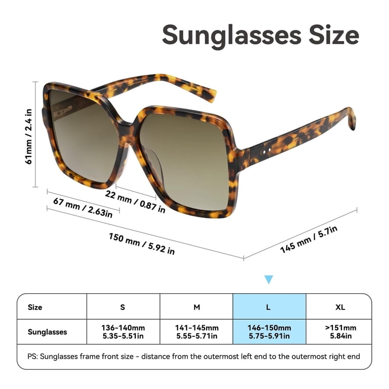CHUNYAN Oversized Square Sunglasses for Women Big Large Wide  display picture 1