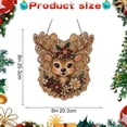 thumbnail image 3 of olkpmnmk Christmas Pearl Diamond Art, Pearl Art Christmas Ornaments, Deer Head Shaped Hanging Ornament with Metal Chain, Lace Edge Acrylic Board,3D Diamond Art Christmas for Holiday Home Decor, 3 of 4