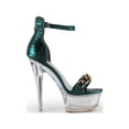 thumbnail image 2 of Sexy Chic Chain Accente Women's Clear Platform Sky High Ankle Strap Dancer Sandals, 2 of 3