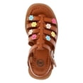 thumbnail image 5 of Wonder Nation Toddler Girls Floral Faux Leather Fisherman Sandals, 5 of 6