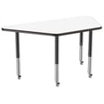 thumbnail image 4 of ECR4Kids 30in x 60in Trapezoid Dry-Erase Thermo-Fused Adjustable Activity Table Black/Black - Super Leg, 4 of 8