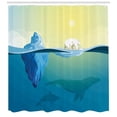 thumbnail image 3 of Ambesonne Polar Bear Shower Curtain, Ice Melting in Ocean, 69"Wx84"L, Multicolor, 3 of 3