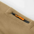 thumbnail image 4 of Hinvhai Men's Quarter Zip Pullover Sweatshirts Fleece Sweatshirt Stand Collar Long Sleeve Shirt with kangaroo Pocket Khaki S(S), 4 of 5