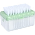 thumbnail image 1 of Caja de jabón espumoso para soporte de jabón de viaje, caja de jabón con rodillos, bandeja de jabón, estuche protector de jabón con drenaje, mantiene el jabón seco (verde), 1 of 5