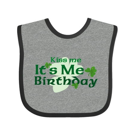 

Inktastic Kiss Me Irish Birthday Gift Baby Boy or Baby Girl Bib