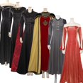 thumbnail image 2 of Vestido de corona de cosplay de Rhaenyra para mujer, disfraz de princesa de Halloween de Rhaenys, capa de TV, traje de fantasía de dragón Alicent, traje de fiesta de carnaval, 2 of 5