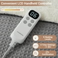 thumbnail image 3 of Electric Heated Blanket, Machine Washable Fast Heating Blanket with LCD Controller, 6 Adjustable Heating Levels and 10 Hours Auto Off, 3 of 7