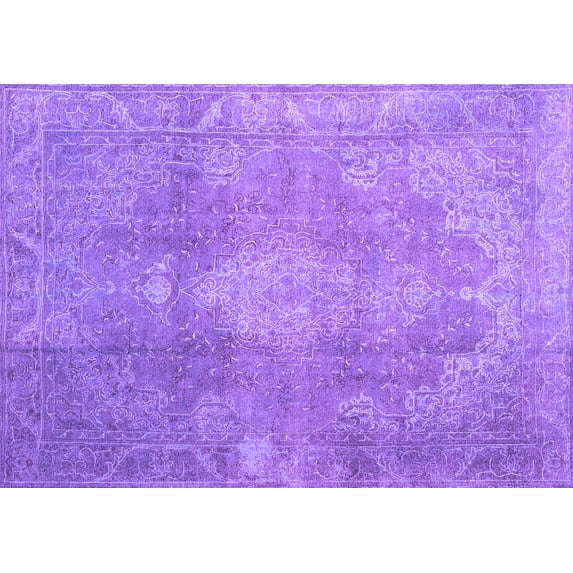 Ahgly Company Indoor Rectangle Persian Purple Bohemian Area Rugs, 2' x 4'