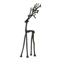 Hometravel European Style Deer Statue, Resin Imitation Metal Animal Decor, Entryway Tabletop Ornament for Living Room, Home Decoration