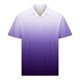 thumbnail image 5 of Camisas de Manga Larga para Hombres Impresos Girar Hacia Abajo Botones de Cuello Lateral Dividido, Casual Blusa de Manga Corta, 5 of 6