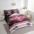 thumbnail image 3 of jejeloiu Ancient Bohemian Aztec 7pcs Bedding Comforter Set,Boho Exotic Style Queen Bedding Sets,Pink White Queen Sheet Sets For Men Women,Breathable Home Decor Reversible, 3 of 8