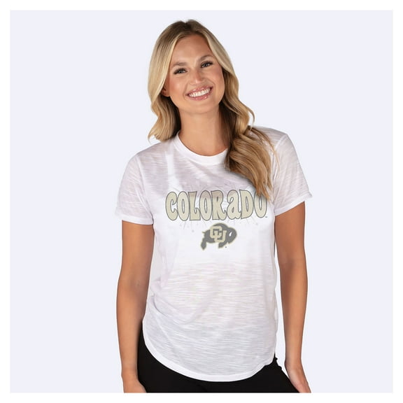 Women's Concepts Sport  White Colorado Buffaloes Fireworks Infuse Lightweight Slub Knit Top