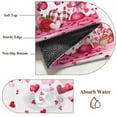 thumbnail image 6 of 3'x5' Rug for Living Room Bedroom, Valentine's Day Washable Area Rugs Non-Slip Carpet Mats, Pink Love Gnomes Roses Romantic White Indoor Low Pile Area Rug Runner for Kitchen, Mudroom, 6 of 8