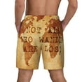 thumbnail image 4 of Haiem Not All Those Who Wander Are Lost2 Mens Swim Trunks with Compression Liner 2 in 1 Swimming Shorts Stretch Swimwear Quick Dry,Board Shorts-Small, 4 of 9