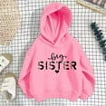 thumbnail image 3 of CONFREE Hoodies for Teen Girls Long Sleeve Hooded Sweatshirt for Girls Trendy Big Sister Letter Prints Fashion Preppy Pullover Tops, 3 of 3