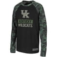 thumbnail image 2 of Youth Colosseum Black/Camo Kentucky Wildcats OHT Military Appreciation Raglan Long Sleeve T-Shirt, 2 of 4