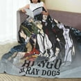 thumbnail image 4 of Bungo Stray Dogs Bed Blanket 3D Printed Throw Blanket Lightweight Super Soft Air Conditioning Room All Season Blanket Sofa Couch Bed Fans Cartoon Blanket 40"x30", 4 of 8