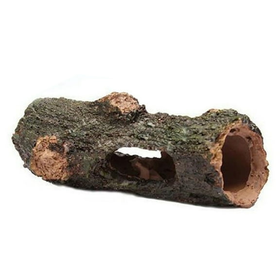 SPRING PARK Aquarium Decoration Hollow Tree Trunk Fish Tank Decor,Fish Ornament Artificial Resin Aquarium Log Fish Tank Decoration Wood with Holes Fish Hideout Hiding Caves