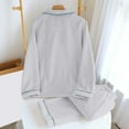 thumbnail image 4 of Womens Flannel Pajama Set, Soft Long Sleeve Pajamas & Long Pants with Pockets, Warm Button-up Sleepwear Lounge Pjs M-XL, 4 of 4