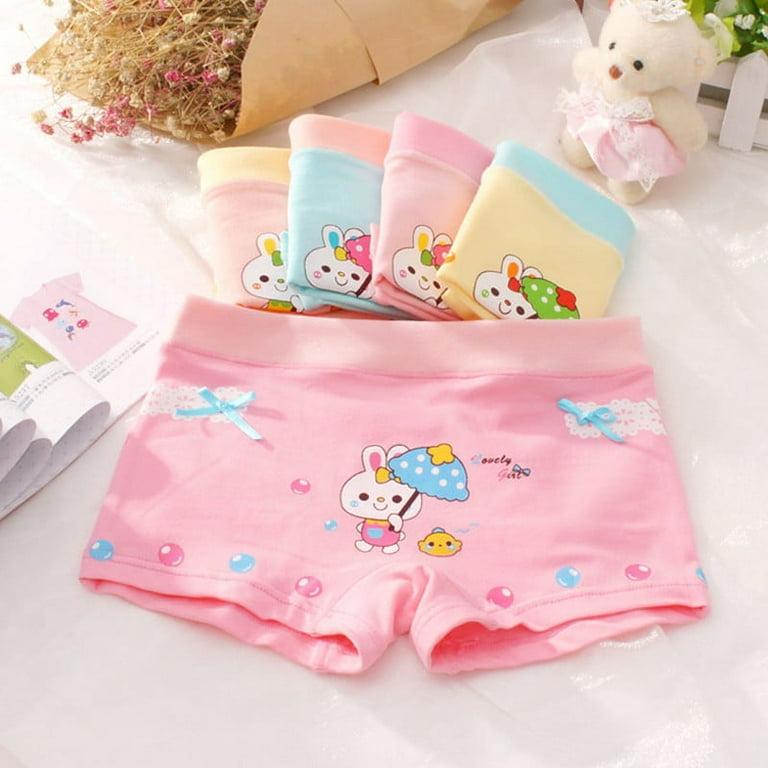 Girls' Cartoon Cotton Boxer Briefs 5pcs Girls Panties Girls Underpants  Children Underwear Soft Girl Pants