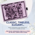thumbnail image 4 of Blissy Silk Scrunchies (3 Pack) - 100% Pure Mulberry Silk - 22 Momme 6A High-Grade Fibers - Silk Scrunchie for Straight & Curly Hair - Preventing Breakage, Tangling, & Creasing (Lavender Skinny), 4 of 7