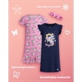 thumbnail image 3 of dELiA*s Girls' Nightgown Pajamas - 2 Pack Ruffle Trim Sleep Dress with Hair Scrunchie (Sizes: 4-14), 3 of 8