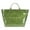 Green, variant on Fashionable PVC and Kraft Paper Bag with Trendy Letter Print Top Handle Bags Spacious Handbag for Everyday Use