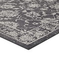 thumbnail image 3 of Modway Kazia Distressed Floral Lattice 5x8 Area Rug in Dark Gray and Ivory, 3 of 6