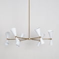 thumbnail image 3 of Italian Style Six-Arms Light Brass Sputnik Chandelier Light Fixture Raw Brass Ceiling Fixture, 3 of 7