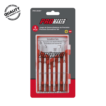 

6Pc Precision Screwdriver Set Promaker PRO-DS367