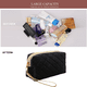 thumbnail image 4 of Bolsa de cosméticos estilo temperamento retro de Hong Kong con perla, hecha de costuras de terciopelo dorado, 4 of 5
