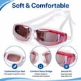 thumbnail image 3 of Adult Swim Goggles with Mirror Coated Lenses and Adjustable Strap for Pool and Training, TIKA, 3 of 7
