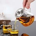 thumbnail image 4 of High Borosilicate Tea Set with Fire Explosion Proof Glass Kettle and Cups Featuring Unique Water Separation Design for Optimal Brewing Experience, 4 of 6